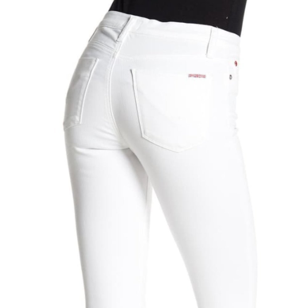 Hudson White Light Wash High Rise Blair Ankle Super Skinny Jeans nwha409zhe